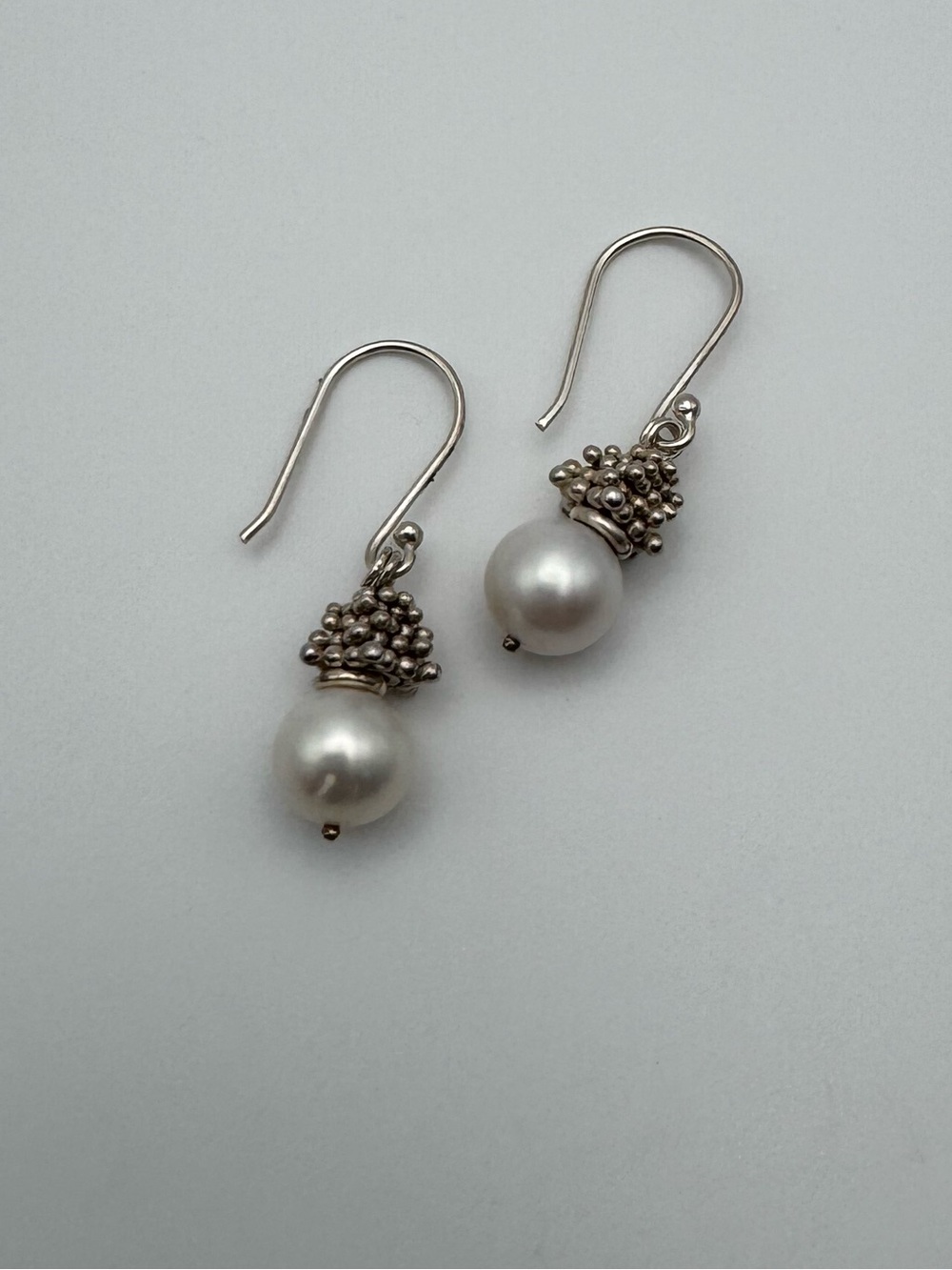 Sterling Silver 925 Pearl Dangle Earrings